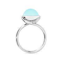 BOUTON Ring large Aqua Chalcedon