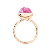 BOUTON Ring large rosa Turmalin