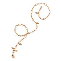 MIKADO Delicate Collier Camel mit Diamant Pavé 