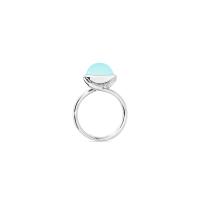 BOUTON Ring large Aqua Chalcedon