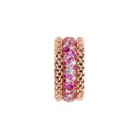 Bubble Ring mit Diamanten und rosa Saphiren