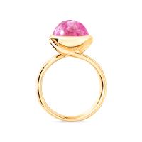 BOUTON Ring large rosa Turmalin