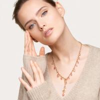 Kurzes MIKADO Collier Blush mit Diamond Pavé 