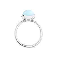 BOUTON Ring small Aqua Chalcedon