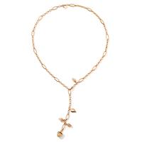 MIKADO Delicate Collier Camel mit Diamant Pavé 