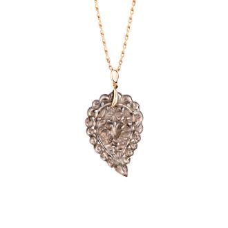 INDIA Leaf Anhänger medium 18 K Roségold