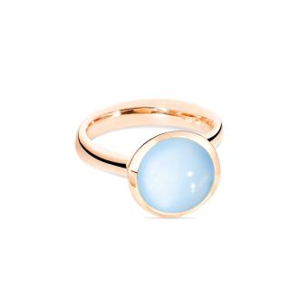 BOUTON Ring large Blauer Chalcedon