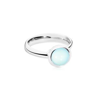 BOUTON Ring small Aqua Chalcedon