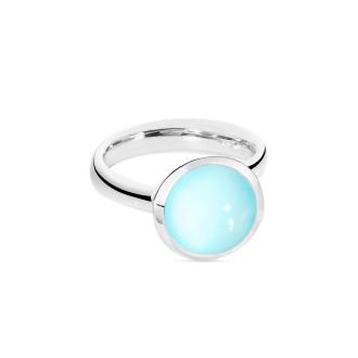 BOUTON Ring large Aqua Chalcedon