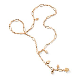 MIKADO Delicate Collier Camel mit Diamant Pavé 