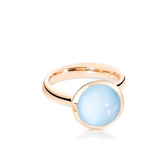 BOUTON Ring large Blauer Chalcedon