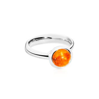 BOUTON Ring small Mandarin Granat