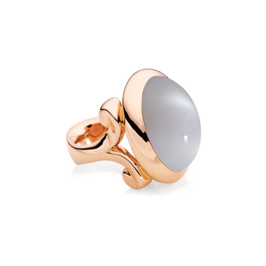 Tamara Comolli - HIPPIE GLAM Ring small Grauer Mondstein