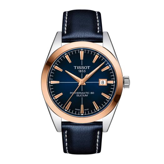 Tissot - Gentleman Powermatic 80 Silicium 18K Goldlünette