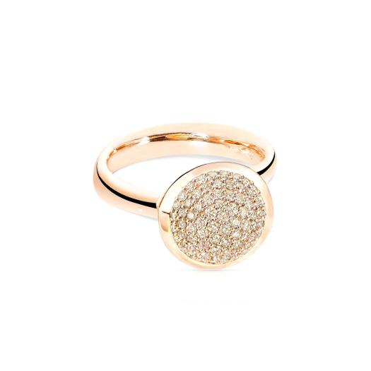 Tamara Comolli - BOUTON Ring large mit Diamant Pavé 