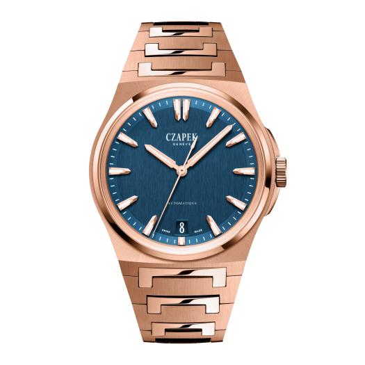 Czapek - Antarctique Mount Erebus Deep Blue Full Rose Gold